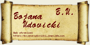 Bojana Udovički vizit kartica